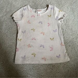 Cat & Jack White and Pink Short Sleeve Tee